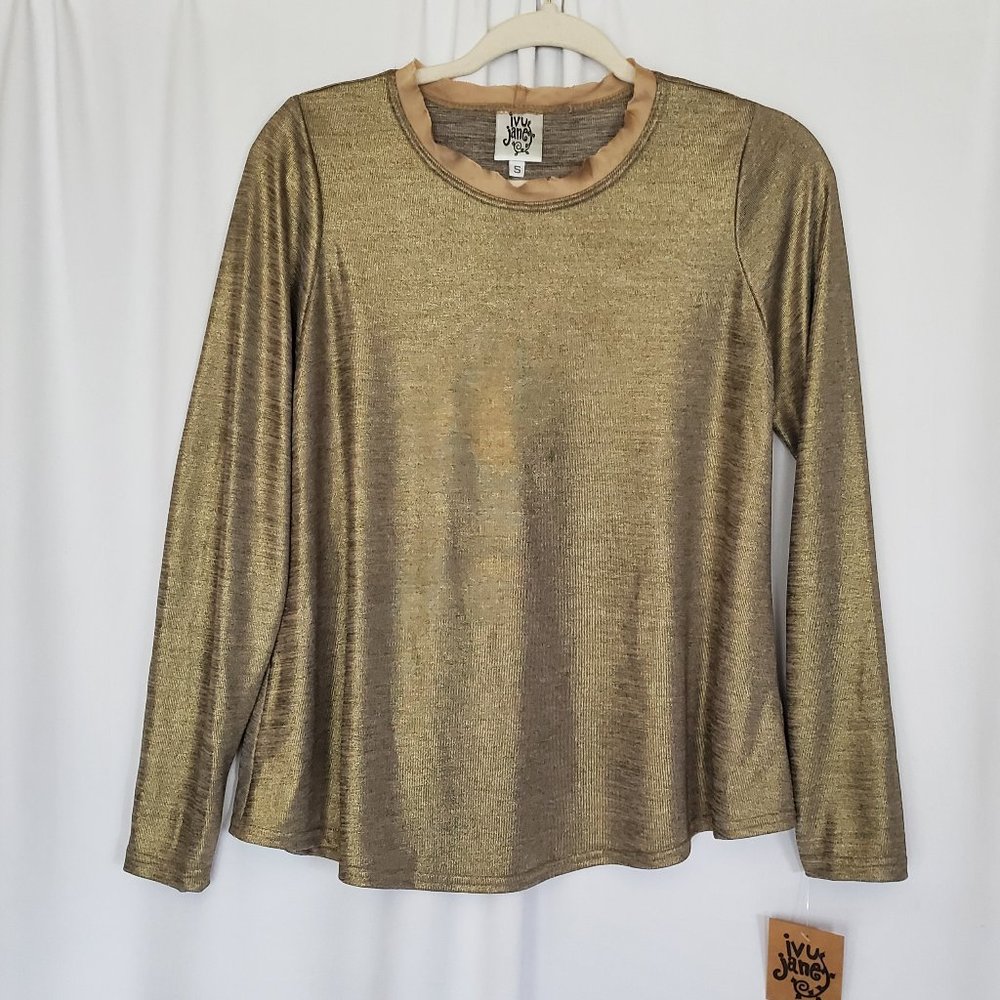 Ivy Jane Metallic Top - Gold